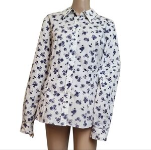 Orvis Floral Print Berry White Women's Top